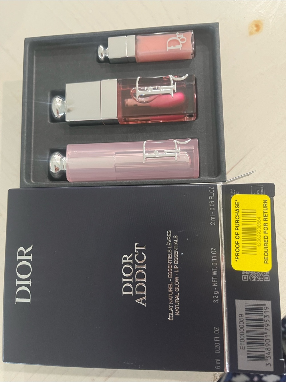 NEW💄Dior Pink Lipstick & Lip Glow Trio Set - Picture 2 of 3